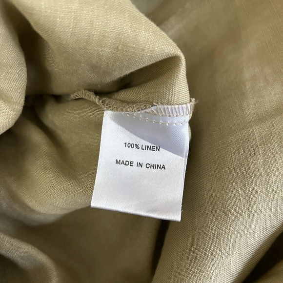 Little Lies Artie Shirred 100% Linen Midi Skirt sz XS color tan urbanoutfitters - Picture 8 of 8